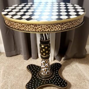 Harlequin & Leopard Print Table