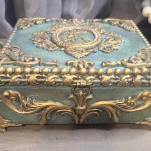 Romantic Verdigris Green & Copper Decorative Box