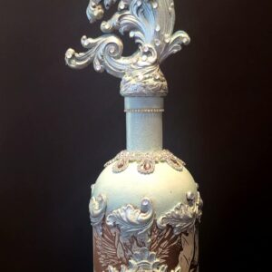 Seafoam Blue Wave top Decorative Bottle